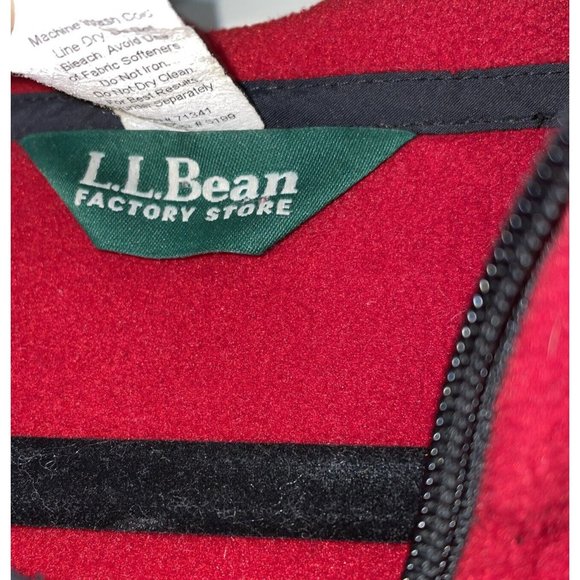 L.L. Bean Mens Vintage 90s Red Fleece Full Zip Vest Size XL USA Made - Picture 4 of 5